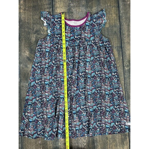 Merce & Me Girls Size 12 Feather Print Pearl Knit Dress! - Picture 3 of 8